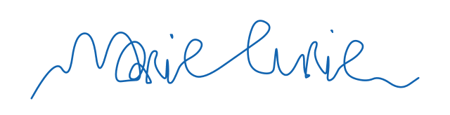 Marie Curie AI signature example